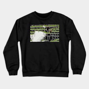 Biking Grass with Dog Crewneck Sweatshirt